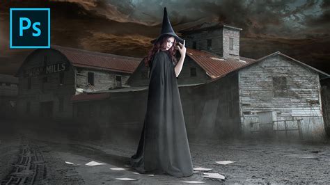 Photoshop Manipulation Tutorial Witches And Old Buildings Youtube