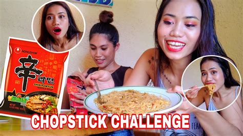 Chopstick Challenge Korean Spicy Noodles Youtube