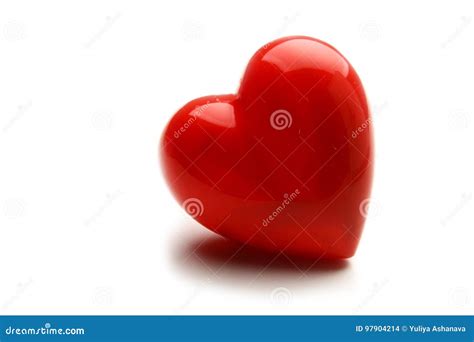 A Red Heart Isolated On White Background Stock Photo Image Of