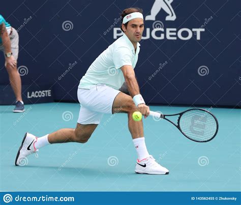 Grand Slam Champion Roger Federer Of Switzerland In Action During His