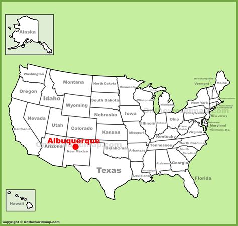 Albuquerque Location On The Us Map