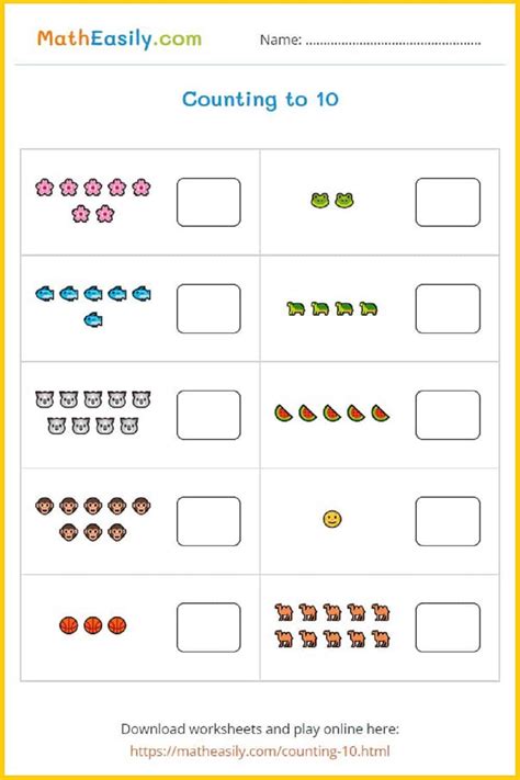 Counting To 20 Worksheets K5 Learning Kindergarten Counting