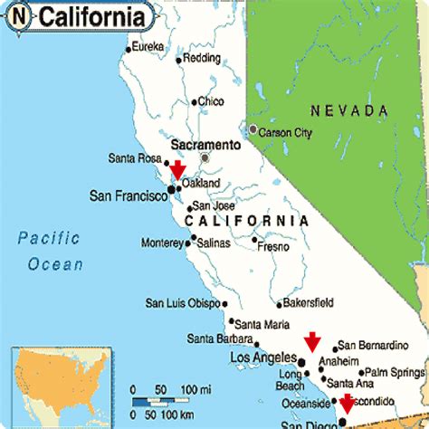 Fresno California Map With Neighborhoods And Vector Image Fresno