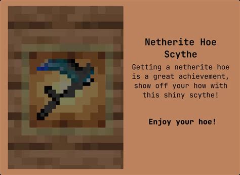Netherite Hoe Scythe Minecraft Texture Pack