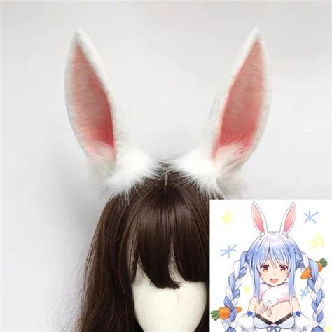 Cutomized Rabbit Earsusada Pekora Earbunny Easfaux Fur Ears Etsy