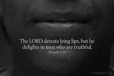 Illustration Of Proverbs 12 22 The LORD Detests Lying Lips But He
