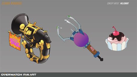 Clown Roadhog Weapons By Millionart On Deviantart