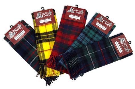 Scottish Clan Neck Scarf Campbell Dress Tartan 100 Pure Lambswool