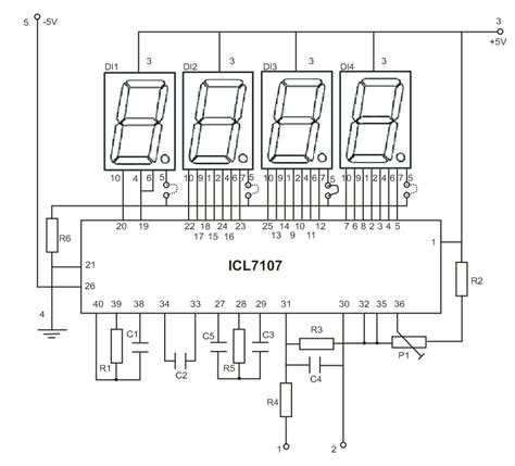 Led Display Digital Voltmeter Circuit