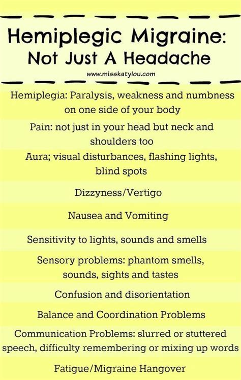 Hemiplegic Migraine Symptoms Not Just A Headache Hemiplegic
