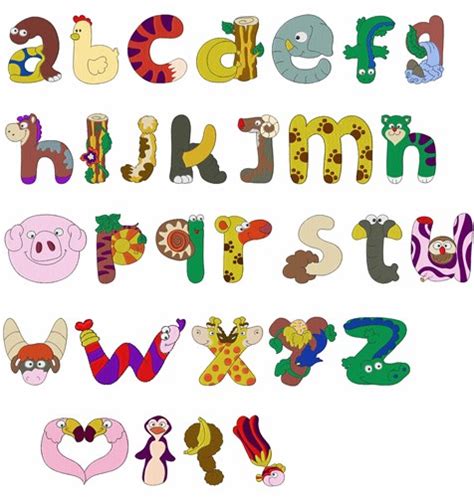 Lc Animal Alphabet Embroidery Font Annthegran