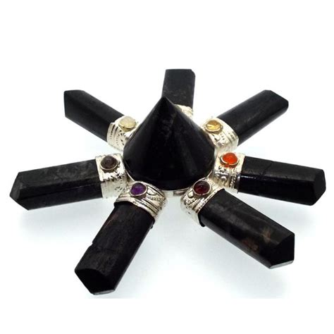 Aids spiritual grounding, heals allergies, brings good luck & happiness. Black Tourmaline Chakra Energy Generator Star
