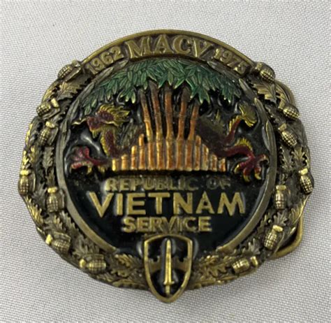 Republic Of Vietnam Service 1982 Macv Belt Buckle 1074 2500 Picclick