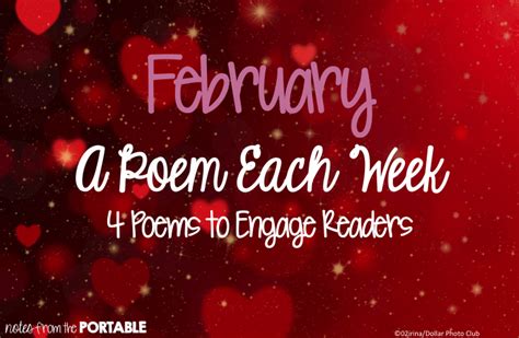 February A Poem Each Week Freebie Notes From The Portable