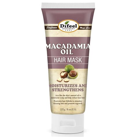 Difeel Macadamia Oil Hair Mask 8 Oz Macadamia Deep Repair Mask