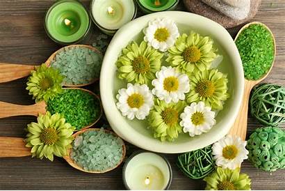 Spa Flowers Relax Flower Candles Wallpapers Wellness