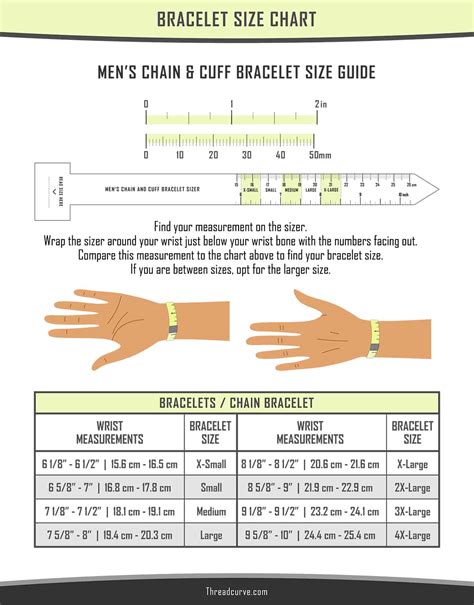 Bracelet Size Chart Men Atelier Yuwaciaojp