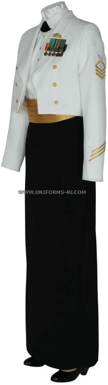 Us Coast Guard Female Enlisted Dinner Dress White Jacket Uniform