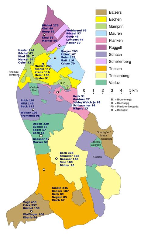 Er zijn maar drie landen in de wereld die nog kleiner zijn: Familiennamen in Liechtenstein - Wikipedia