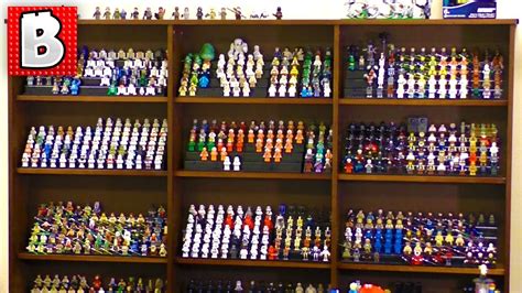 biggest lego minifigure collections 1000 figs building custom lego displays youtube