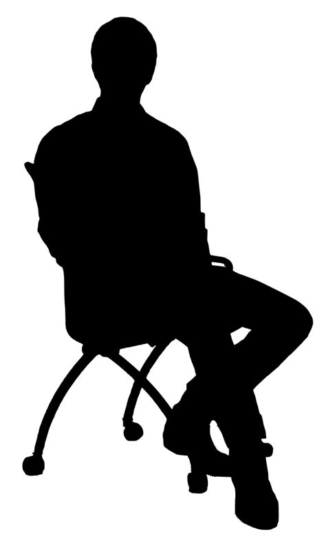 Silhouette Sitting Silhouette Png Download 512512 Free
