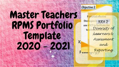 Editable Rpms Template For Master Teachers Sy 2020 2021 New Normal