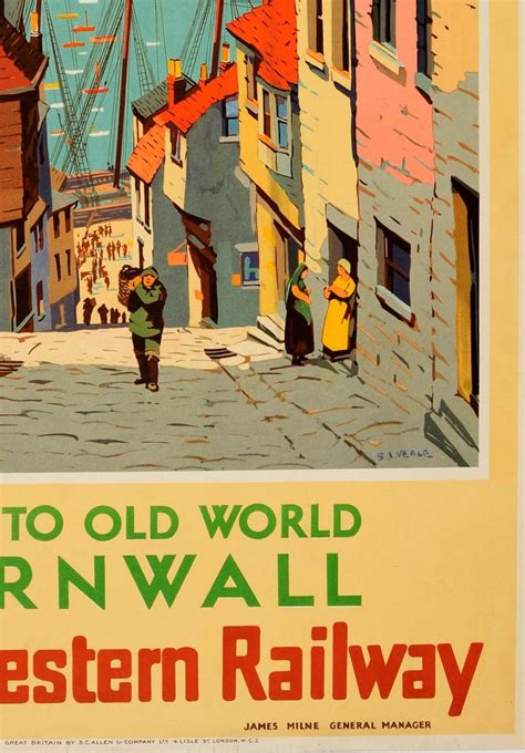 Original Vintage Great Western Railway Poster Come To Old World