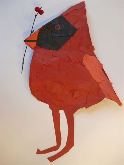Cardinal Collage Elementary Art Collage Art Lessons
