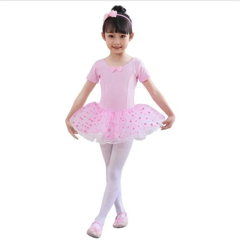 Wholesale Kids Professional Pink Ballet Dress Girls Long Sleeves Pink