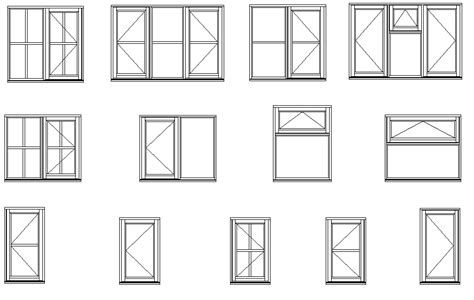 Multiple Classical Window Elevation Blocks Cad Drawing Details Dwg File