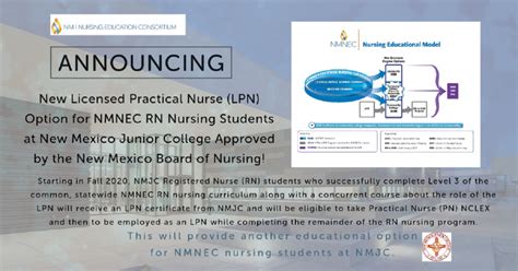 New Lpn Option For Nmnec Rn Nursing Students At Nmjc Nmnec