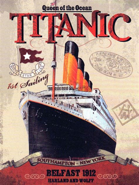 Titanic ~ Queen Of The Ocean 🚢 Titanic Poster Titanic Titanic History
