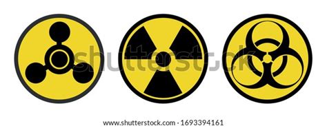 Warning Signs Symbols Danger Poison Biohazard Stock Vector Royalty
