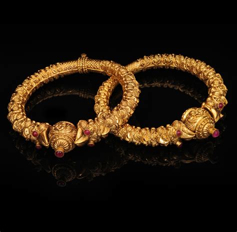 Indian Jewellery And Clothing Latest Antique Gold Bangle Models