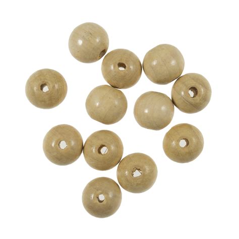 Beads Beech Wood 15mm Pack Of 12 Trimits Groves And Banks