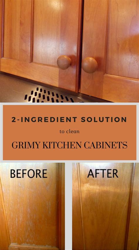 Furniture cleaner for kitchens and bathrooms. 2-Ingredient Solution To Clean Grimy Kitchen Cabinets in 2020 (With images) | Cleaning cabinets ...