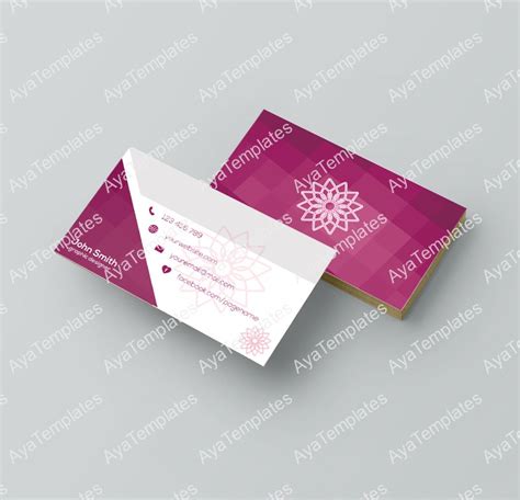 Business Card Template Design Graphic Designer Aya