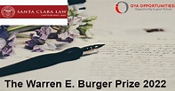 The Warren E. Burger Prize 2022 || Essay Scholarship - OYA ...