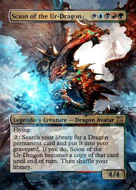 Scion Ur Dragon 3 Mtg Altered Art Magic The Gathering Cards The