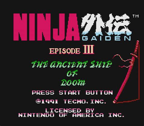 Ninja Gaiden Iii The Ancient Ship Of Doom Review Nes Mountain Air