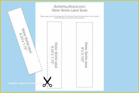 Free Printable 8 Oz Water Bottle Label Template Free