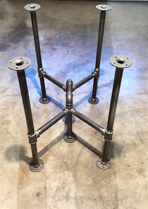 Industrial Pipe Cross Table Base Kit 34 Pipe X 28 Long X 22 Wide