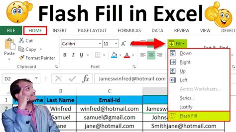 Flash Fill In Excel Excel Magic Trick Excel Tutorial Youtube