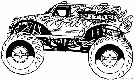 Coloriage Hot Wheels 4x4 Nitro