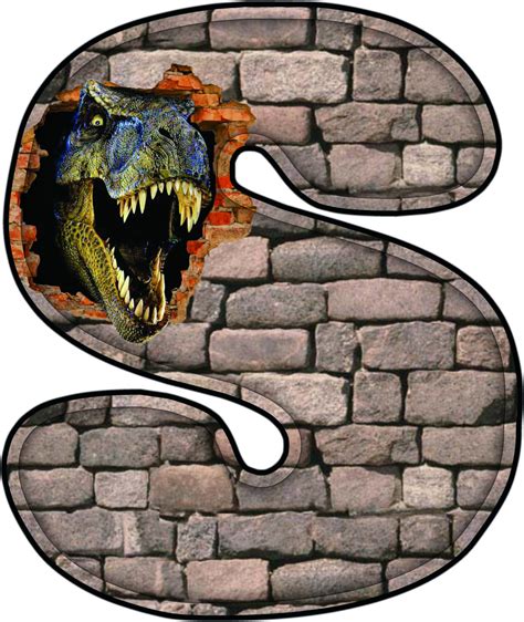 S Jurassic Park 4 Alfabeto Decorativo Dinosaur Theme Party