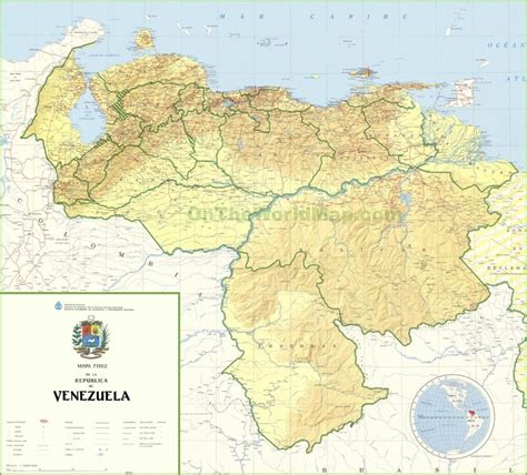 Large Detailed Map Of Venezuela Map Detailed Map Vintage World Maps