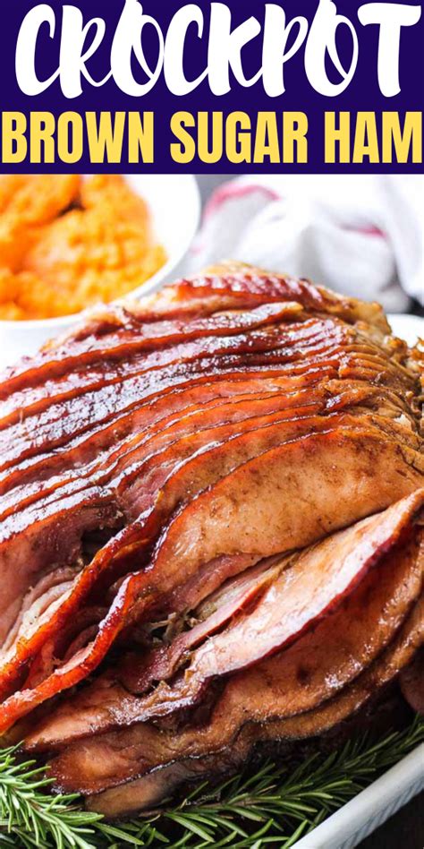 We add a tasty honey mustard glaze to take it to the next. Brown sugar crock pot maple glazed bone in ham cooked with ...