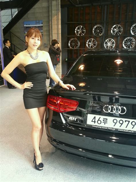 Korean Cars And Girls Korean Pretty Racing Model Lee Mijung And Audi R8