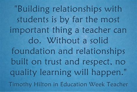 Response Building Relationships With Students Is The Most Important