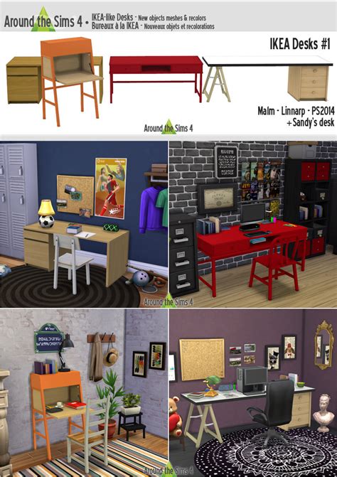 Around The Sims Around The Sims 4 Ikea Desks A Tiny Collection